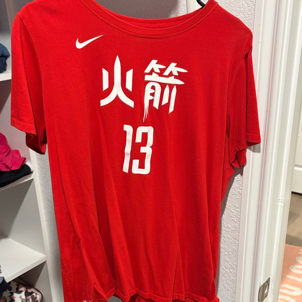 Nike Red Tee with White Graphics
